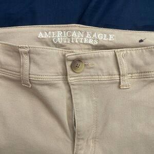 American Eagle Tan Kick Boot Pants